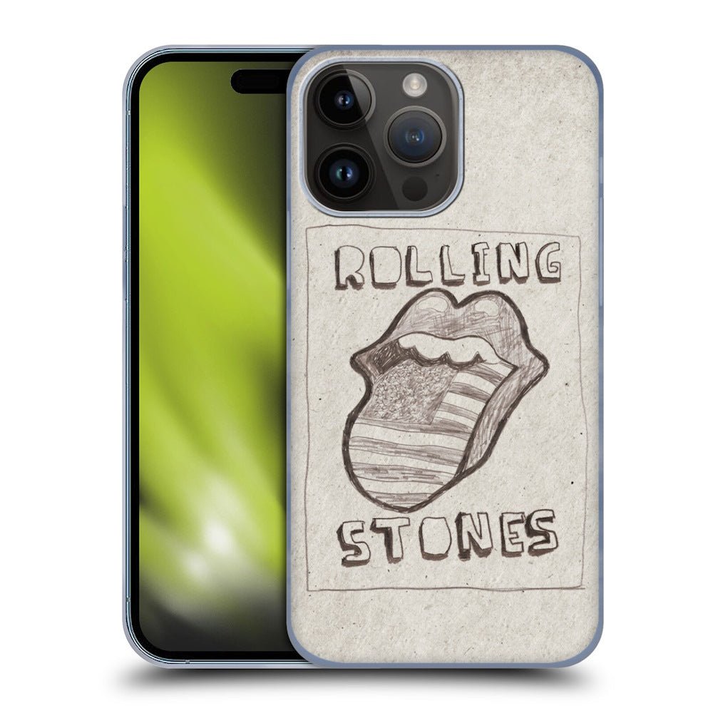 ROLLING STONES ローリングストーンズ (来日 35周年 記念 ) - Sketch USA Flag ハード case / Apple iPhoneケース - PGS